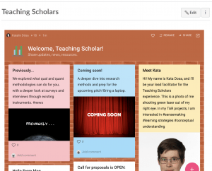 Picture of Padlet with introduction