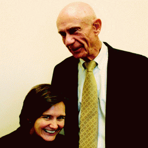 Jerry Hitt (right) pictured with Senior Assistant Director of Admission Katie Faussemagne in 2010. Photo courtesy: GT Alumni Magazine