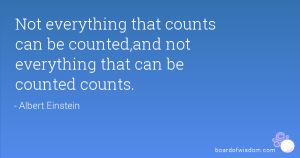 Not everything that counts can be counted