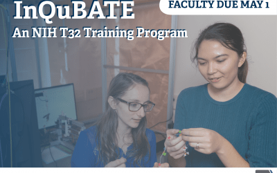 Apply to join the InQuBATE training program by May 1