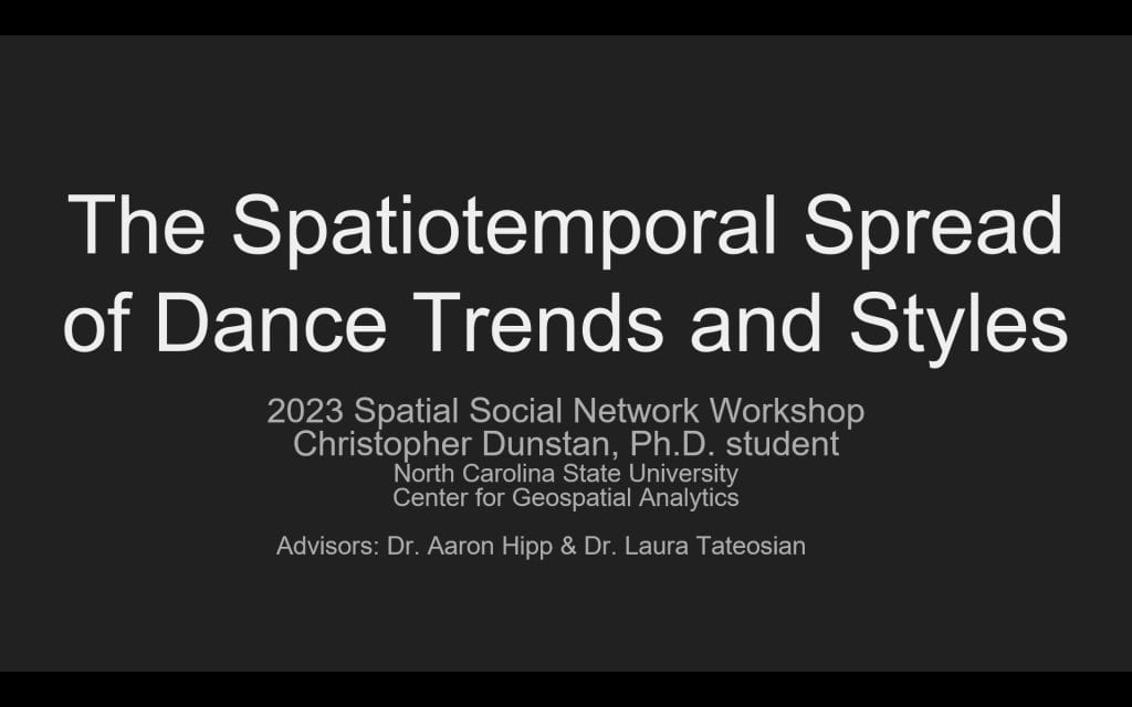 The Spatiotemporal Spread of Dance Trends and Styles